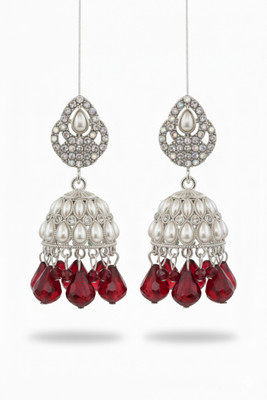 YASHIKATRENDS 07-Dome-shaped chandelier jhumka Alloy Chandbali Earring