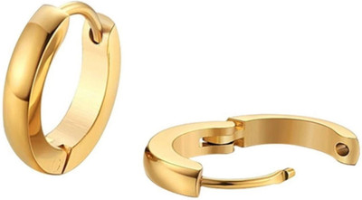 shivay Mens Jewellery Valentine Multi Gold Bali Stud Hoop earrings for men/ Ear rings Combo For Men / Gents / Boys / unisex Non-Piercing Ear mens jewellery Salman khan style Earrings Cubic Zirconia Copper, Brass, Stainless Steel Hoop Earring