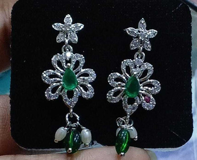 gvg Earrings Alexandrite Alloy Chandbali Earring