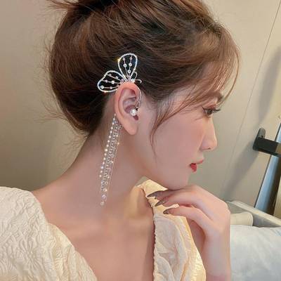 Butterfly tassel cheap earrings