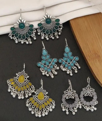 DANGAR ENTERPRISE Handcrafted Oxidized Earring Set for Women Artistic Boho and Ethnic Collection Alloy Jhumki Earring
