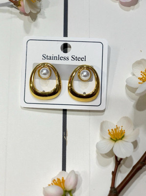 Zeeshan impex Korean earring set earring new design girl for women Brass, Stainless Steel Stud Earring, Cuff Earring, Ear Thread