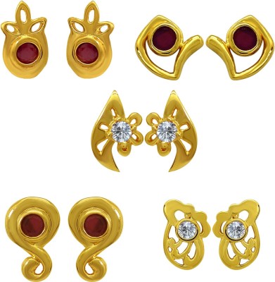 mahi Alluring Crystal Studs Combo Crystal Alloy Stud Earring