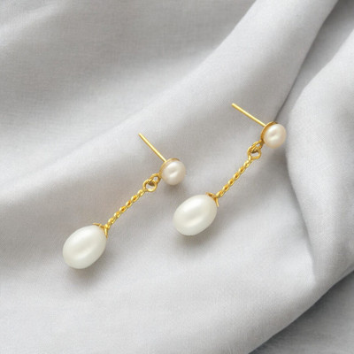 Sri Jagdamba Pearls Yanis Pearl Earrings Pearl Alloy Drops & Danglers