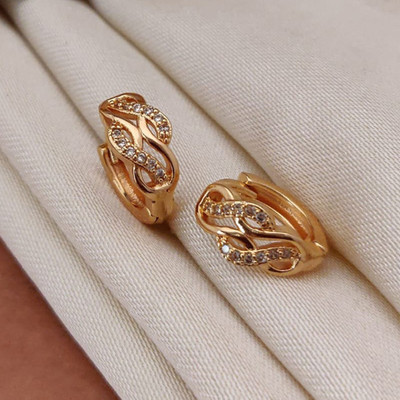 IM ENTERPRISE EG-45 EARRING Cubic Zirconia Brass Stud Earring