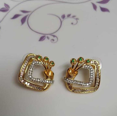 VividHoor Cluster Stud Earring For Women 26 Zircon Brass Stud Earring