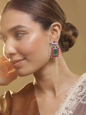 RUBANS 22k Gold Plated Cubic Zirconia Alloy Drops & Danglers