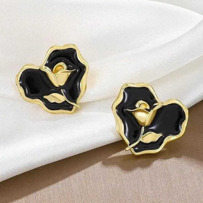 LAKSHYA COLLECTIONS Fashionable Latest Partywear Stylish Korean And Western Earrings Stainless Steel Rhinestone Studs