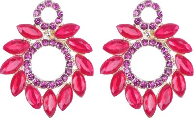 sunhari jewels Design302 Red Alloy Earring Set