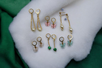 ELCETRATD JEWELLERY shimmering beautiful earrings combo for women and girls Cubic Zirconia Brass Drops & Danglers