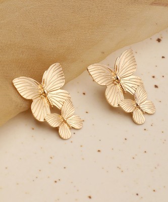 SOHI sohi gold plated contemporary butterfly drop earring Alloy Drops & Danglers