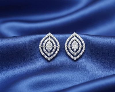 VRG Radiance26 Cubic Zirconia Brass Stud Earring