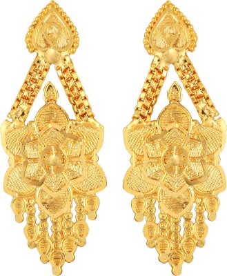 VIGHNAHARTA Allure Feminine Glittering Gold Plated chandelier Stud for Women and Girls Alloy Drops & Danglers