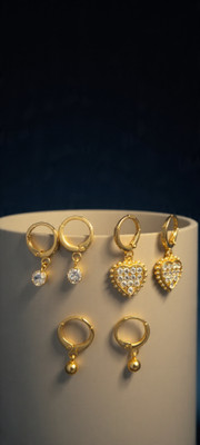 VIAANA CREATION Traditional AD Earrings Korean stud Style Earrings Alloy Cuff Earring