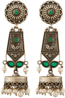 Efulgenz Traditional Crystal Jhumka Jhumki Drop Earrings For Women Alloy Drops & Danglers