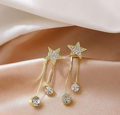 MAHADEV CREATION New Korean Gold Plated Earring Crystal Alloy Stud Earring