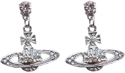 LBTK Vivienne westwood stud and drop earrings women earrings saturn Cubic Zirconia Alloy Earring Set