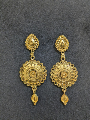 SHAHINGOLD Golden Earring Brass Ear Thread