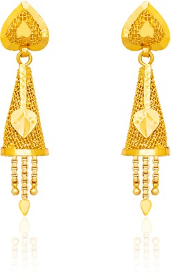 arch fashion Traditional South Screw Back Premium Quality Micron Gold Plated Earring Brass Jhumki Earring