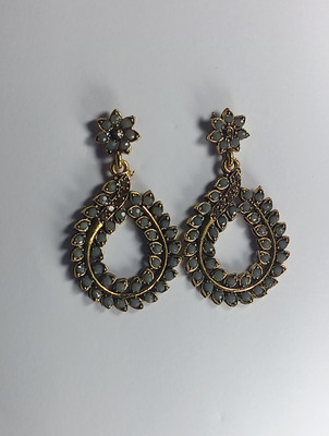 AZTAZ Unique and colorful beautifully designed Chandbali Earring Imitation Alloy Chandbali Earring
