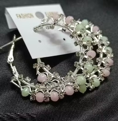 HariShree Kiyara Colorful Party Wear Hoop Earrings with Stones Women & Girls Alloy Hoop Earring