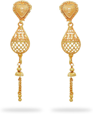 Drashti Collection Traditional Gold Platted New Drop Earrings Collection Brass Drops & Danglers