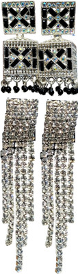 Hernger traders Earring-Box-06_01 & jumkii-@5_04 Cubic Zirconia Alloy Earring Set