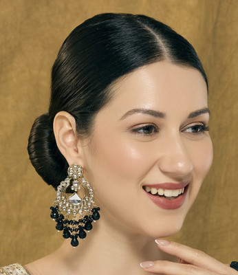 SATRANGI JEWEL SATRANGI JEWEL CHANDBALI EARRINGS Crystal Alloy Chandbali Earring