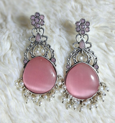 Kavi Traders Collection Long earring Crystal Alloy Earring Set