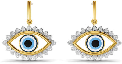 Sparq Certified Lab Grown Diamond & Gold Plated 925 Sterling Sterling Silver Stud Earring