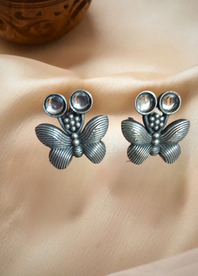 SBPR Creation Antique Silver Tone Butterfly Earrings Alloy Drops & Danglers