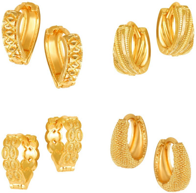 VIVASTRI Premium Earring Combo Set Of 4 Pair Earrings For Women & Girls Alloy Stud Earring, Clip-on Earring