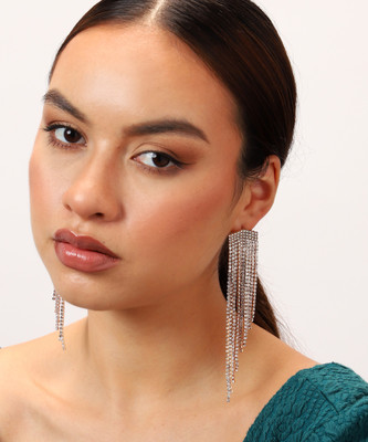 SOHI gold plated rhinestones drop earrings Alloy Drops & Danglers