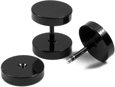 Shashank Soul Fashion Jewellery Stainless Steel Black Studs Earings / For Men - BALI-115 Cubic Zirconia Copper, Brass Stud Earring