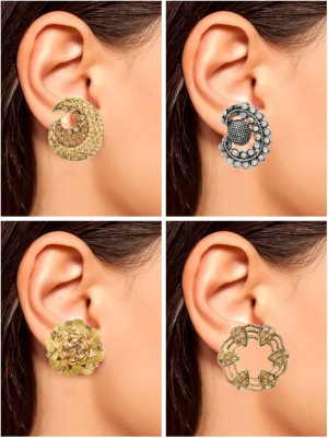 MAHESHWARI FASHION CRAZE Fancy party wear stud earrings (combo pack of - 4 pairs) Beads Alloy Stud Earring