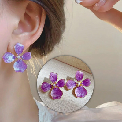 RAPPERSSHOP Trendy Small Fresh Design for Women & Girls Alloy, Brass Stud Earring, Earring Set