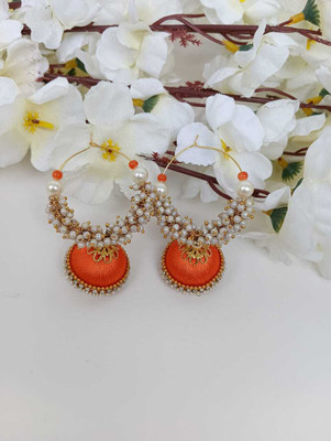 SAUMAKSHI DESIGNS Silk Thread Mogra Jhumki Earrings Plastic Jhumki Earring