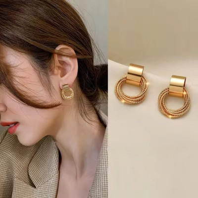Kradhika Trendy Korean Design Beautiful Gold plated Stylish Earring For Girls & Women Alloy Earring Set, Drops & Danglers, Stud Earring