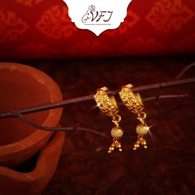 VIGHNAHARTA CZ Earring Antique Gold Plated Push back Vhandbali Jhumki for Women and Girls Alloy Chandbali Earring