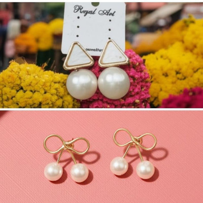 Sabita fashion Pack of 2 combo Alloy Stud Earring, Drops & Danglers