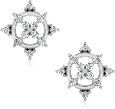 Iski Uski Store Zartosia Silver Earrings Cubic Zirconia Sterling Silver Stud Earring