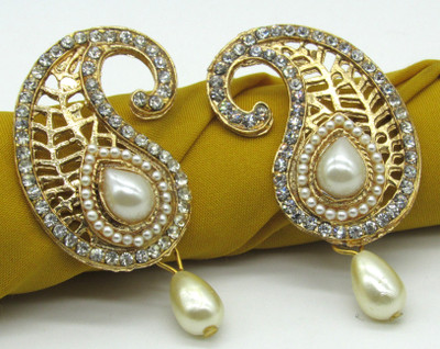 SHREE MAULI CREATION Golden pearl drop tops earring Pearl Alloy Drops & Danglers