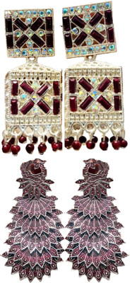 Hernger traders Simple Elegant Versatile Earring for Women Cubic Zirconia Alloy Earring Set