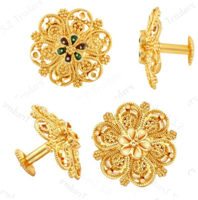 VISHAL Classic Studs Earring set For girls and woman 1 gold plated earring studs Alloy Stud Earring