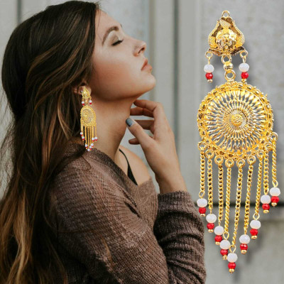zhouse C82 588 HAND MADE EARRING Copper Jhumki Earring