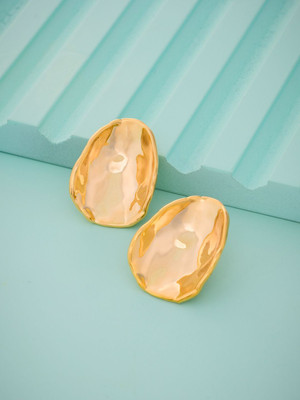 Kushal's Fashion Jewellery Gold-Plated Party Trendy Zircon Stud Earrings Zircon Copper Stud Earring
