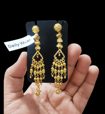 DIVS FASHION TRENDY SUIDHAGA EARRING WITH LAYERES Brass Drops & Danglers