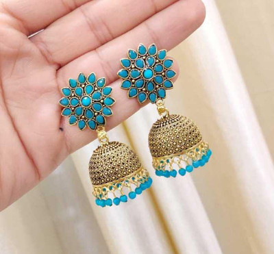 Ruhi JhumkI earrings for Girls and Woman Alloy, Metal Hoop Earring