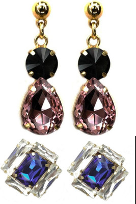 Hana creations Silver Plated Oxidised Traditional Jhumka/ Jhumki Earrings for Women and Girls Brass, Brass Earring Set