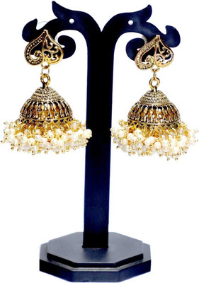YOGITACREATIONS Women Earring Set||Jhumka Set||Beautiful Golden Earring's For Girls And Women's Alloy Earring Set